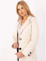 Kabát TW CZ BI 25533.18 světle béžový - FPrice Kabát TW CZ BI 25533.18 světle béžový - FPrice