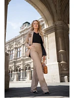 Kalhoty Bootcut S371 světle hnědé - Stylove