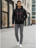 Pánská mikina s kapucí černá FashionStreet BX5939