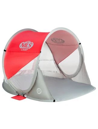 Samonosný plážový stan NILS CAMP NC3142 Červeno-šedý
