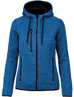 Kariban ProAct PA 366 Dámská pletená fleecová bunda s kapucí 20.P366 light royal blue melange