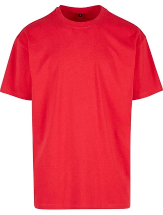 Build your Brand BY 102 Oversize tričko z těžké bavlny 56.0102 city red