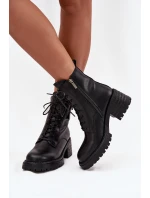 Kožené dámské workery na klíně s ozdobným detailem Artiker 57C0211 bordó