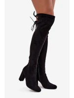 Dámské semišové kozačky na vysokém podpatku Černá Xamarin Dámské semišové kozačky na vysokém podpatku Černá Xamarin