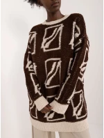 Jumper BA SW 0277.02 tmavě hnědý Jumper BA SW 0277.02 tmavě hnědý