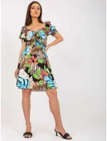 Šaty DHJ SK 15836.51 černá a modrá