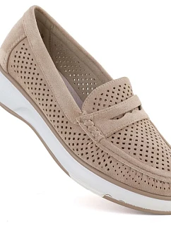 Dámská prolamovaná obuv lord nude Sergo Leone MK098H