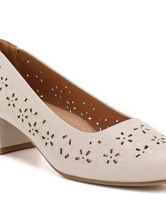 Dámské otevřené béžové lodičky Sergio Leone SK180