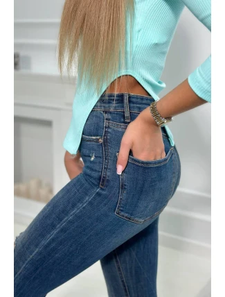 Halenka s buffovými rukávy mátová