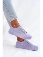 Dámské textilní tenisky Big Star – fialové
