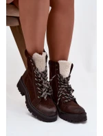 Dámské trapery z eko kůže – čokoládové Bellora Dámské trapery z eko kůže – čokoládové Bellora