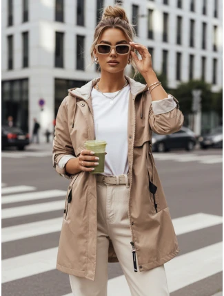 Dámská přechodná bunda parka MEROY béžová FashionStreet TY4288