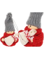 DEKORATIVNÍ PANENKA S TAŠKOU ČERVENÁ DÍVKA 7,5 CM