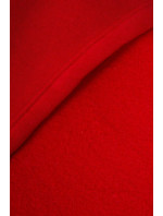 Šaty s kapucí a bočním rozparkem červené