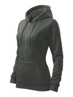 Trendy Zipper mikina dámská tmavá břidlice