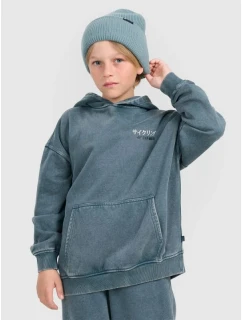 Chlapecká nepruhovaná mikina s kapucí 4F 4FJRAW25TSWSM2344-46S