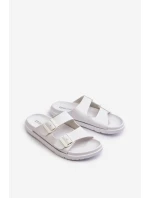 Lehké pánské sandály s přezkami Big Star NN174594 Bílé