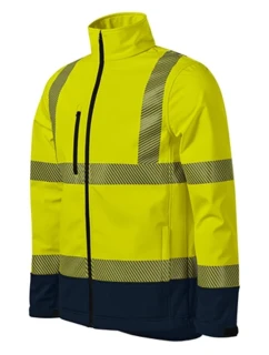 HV Drop softshellová bunda unisex fluorescenční žlutá