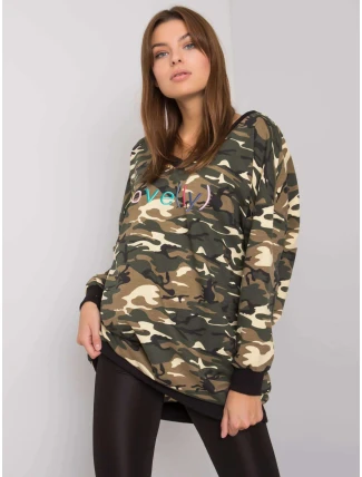 Dámská tunika s vojenským vzorem 7351 - FPrice