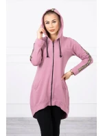 Mikina se zipem na zádech tmavě růžová Mikina se zipem na zádech tmavě růžová