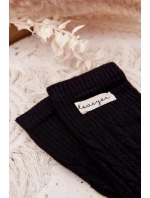 Teplé dámské ponožky s vlnou Černé Teplé dámské ponožky s vlnou Černé