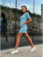 TW SK 2092 šaty.83P bílá a modrá TW SK 2092 šaty.83P bílá a modrá