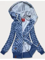 Světle modrá károvaná sportovní mikina (AMG-62) Světle modrá károvaná sportovní mikina (AMG-62)