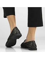 Dámské černé prolamované kožené polobotky Filippo DP7710 Dámské černé prolamované kožené polobotky Filippo DP7710