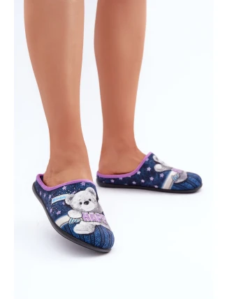 Dámská domácí obuv Pantofle s medvídkem Inblu GF000025 Modré