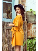 SOFIA - Dámské motýlkové šaty v medové barvě 287-1