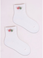 Yoclub Kotníkové ponožky bez vzoru lodiček - 3 balení SKC/3D-AP/3PAK/GIR/002 White
