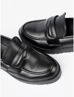 Trendy  mokasíny dámské černé platforma