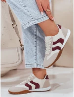 FashionStreet dámské béžovo-bordó tenisky ZY0779