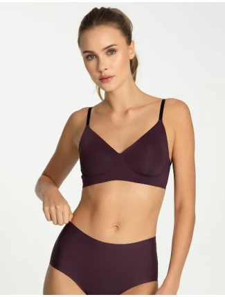 Julimex Simple T-Shirt Bra Dark Plum S-XL