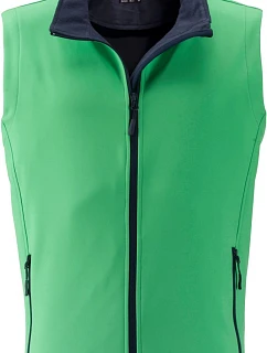 Daiber JN 1128 Pánská 2-vrstvá promo softshellová vesta 02.1128 green/navy