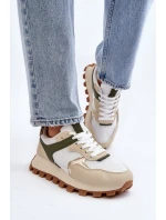 Dámské sportovní boty tenisky Beige-Zelené Ralita