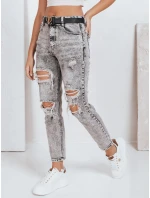 Dámské push up džíny s dírami šedé FashionStreet UY2780 Dámské push up džíny s dírami šedé FashionStreet UY2780