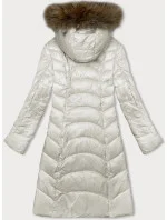 Dámská prošívaná bunda v barvě ecru pro přechodné období Glakate (LU-2201)