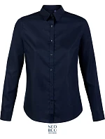 NEOBLU Blaise Women Mikro keprová halenka s dlouhým rukávem 24.3183 night blue NEOBLU Blaise Women Mikro keprová halenka s dlouhým rukávem 24.3183 night blue