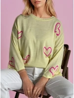 SWEET HEART dámský svetr lemon FashionStreet MY1926