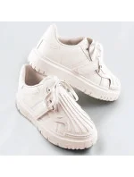Béžové dámské sportovní boty se zakrytým šněrováním (RA2049) Béžové dámské sportovní boty se zakrytým šněrováním (RA2049)