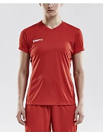 Craft Teamwear Squad Go Jersey Solid W Dámské sportovní tričko s výstřihem do V 82.5566 white Craft Teamwear Squad Go Jersey Solid W Dámské sportovní tričko s výstřihem do V 82.5566 white