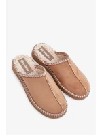 Domácí obuv Pantofle s výšivkou Dámské Inblu EY000028 Camel