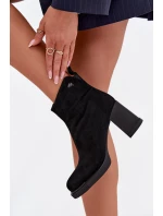 Dámské botky Vinceza – na sloupkovém podpatku, černé