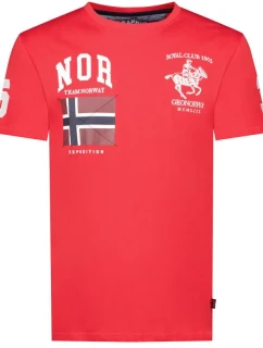 Pánské tričko SY1305H/GN Červená vzor - Geographical Norway