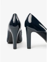 Originální  lodičky dámské černé na jehlovém podpatku