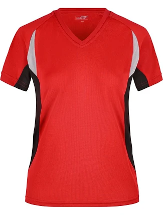 Daiber JN 390 Dámské běžecké tričko s výstřihem do V 02.0390 red/black Daiber JN 390 Dámské běžecké tričko s výstřihem do V 02.0390 red/black