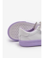 Dětské tenisky s suchým zipem bílo-fialové Pennyn