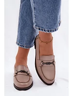 Dámské kožené mokasyny Vinceza 18132 Béžové