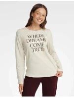 Dámské pyžamo Gracy 40930-08X Béžová a bordó - Henderson Ladies Dámské pyžamo Gracy 40930-08X Béžová a bordó - Henderson Ladies